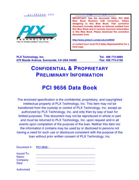 pci9656db-090数据手册封面