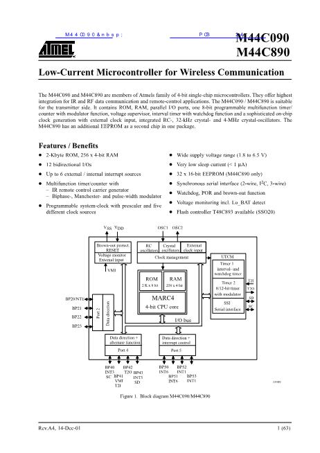 M44C090 數(shù)據(jù)手冊封面