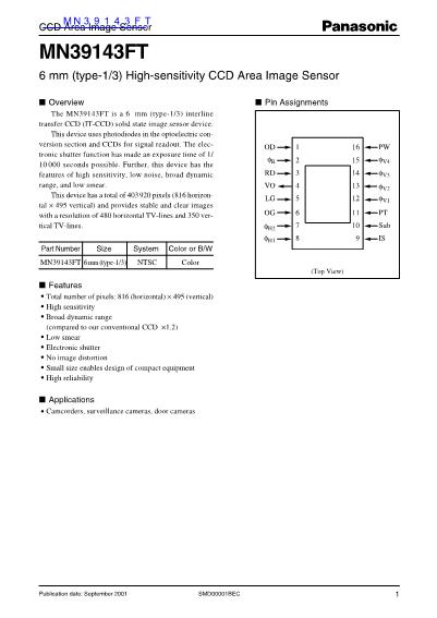 MN39143FT數(shù)據(jù)手冊封面