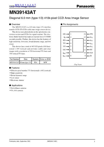 MN39143AT數(shù)據(jù)手冊封面