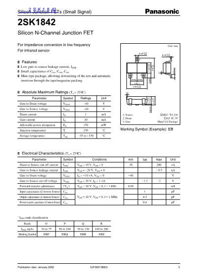 2SK1842數(shù)據(jù)手冊封面