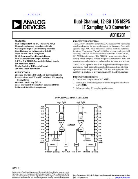 AD10201數(shù)據(jù)手冊(cè)封面