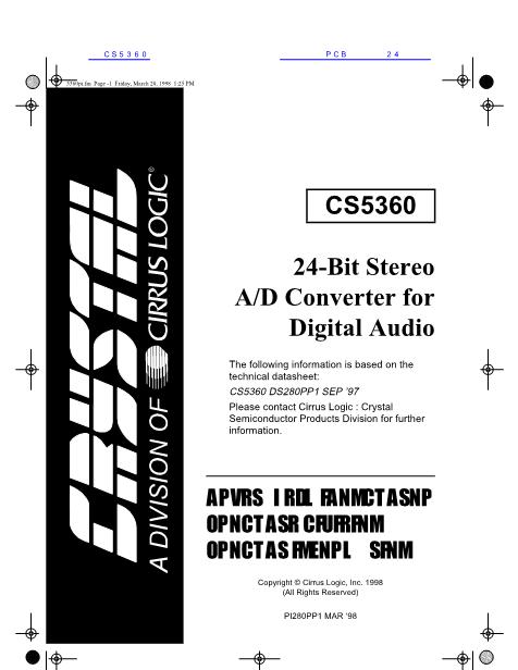 CS5360数据手册封面