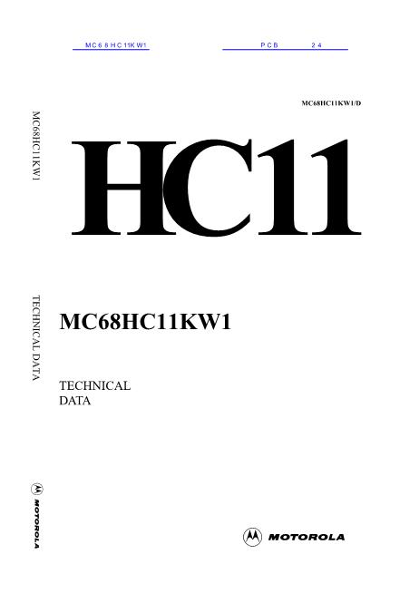 MC68HC11KW1數據手冊封面