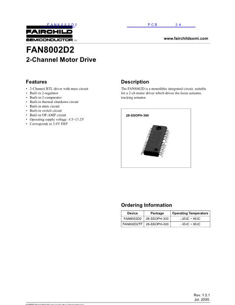 FAN8002D2数据手册封面