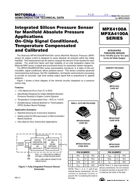 MPXA4100A數(shù)據(jù)手冊封面