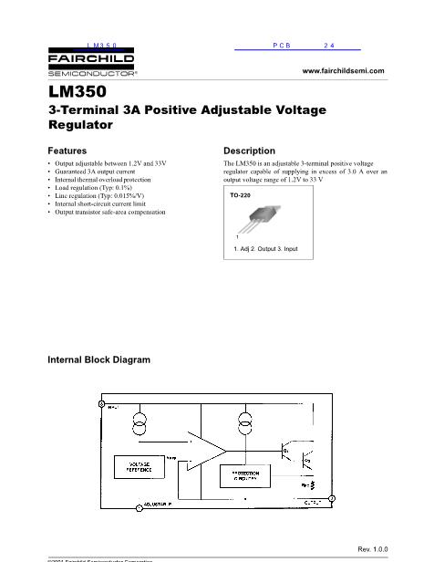 LM350数据手册封面