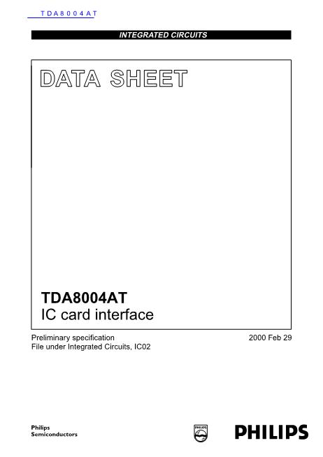 TDA8004AT数据手册封面