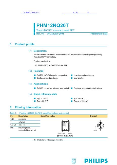 PHM12NQ20T数据手册封面