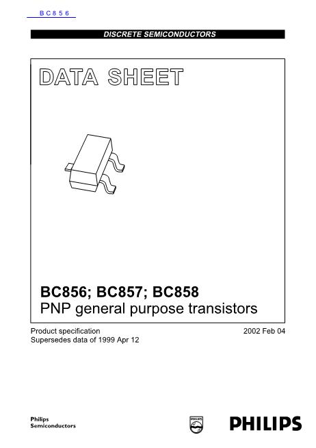 BC856数据手册封面