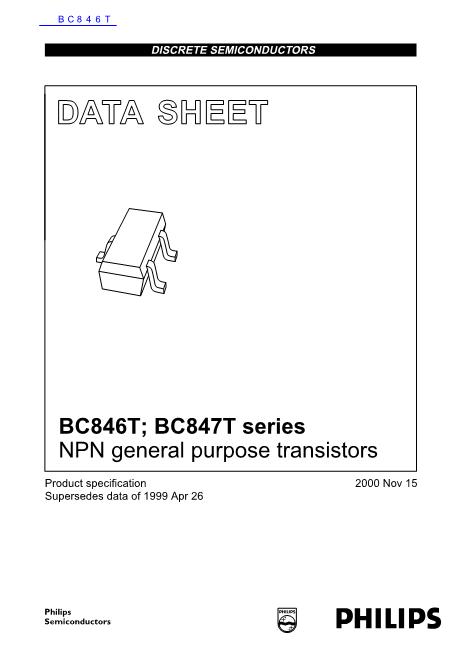 BC846T数据手册封面