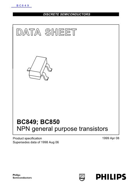 BC849数据手册封面
