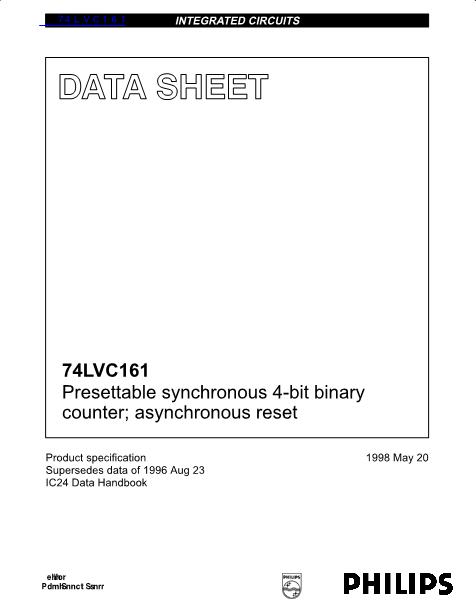 74LVC161数据手册封面