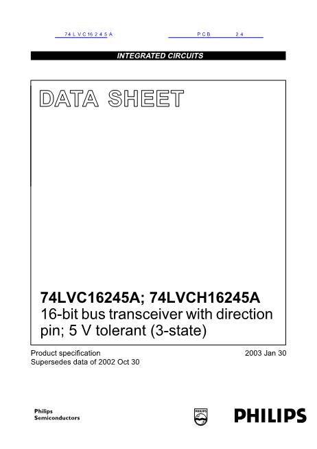 74LVC16245A数据手册封面