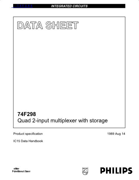 74F298数据手册封面