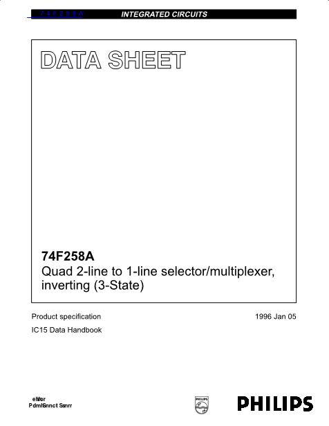 74F258A数据手册封面