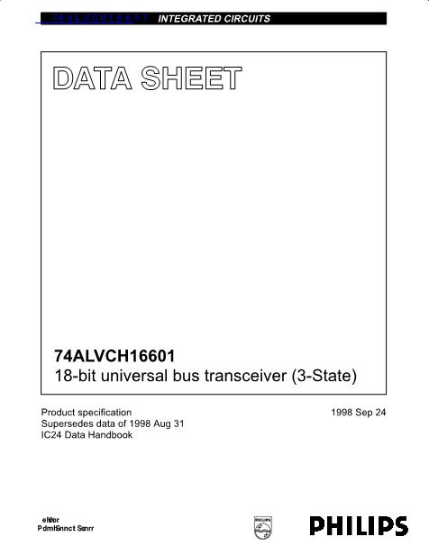 74ALVCH16601数据手册封面