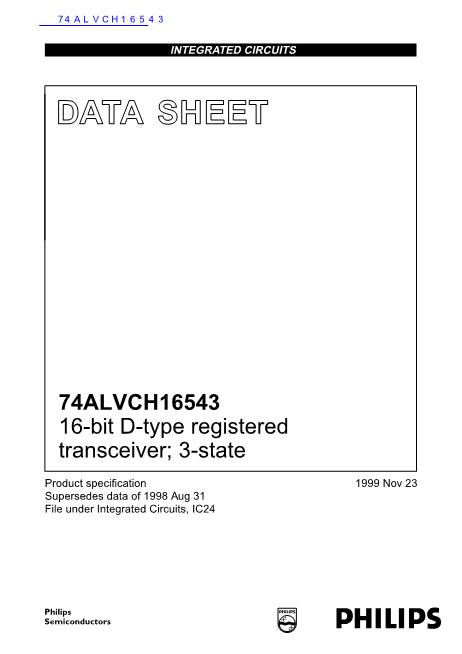 74ALVCH16543数据手册封面