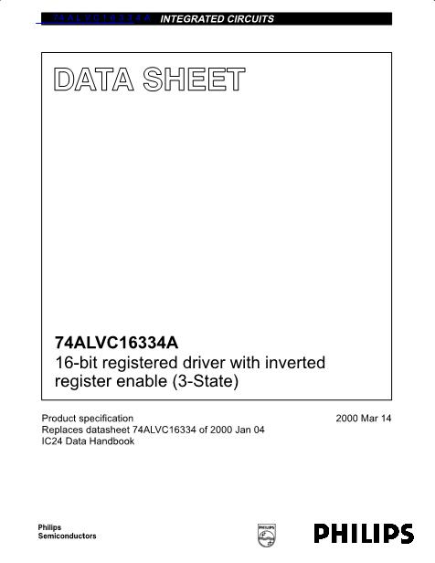 74ALVC16334A数据手册封面