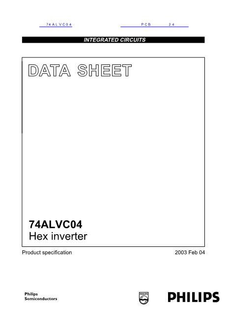 74ALVC04數(shù)據(jù)手冊(cè)封面