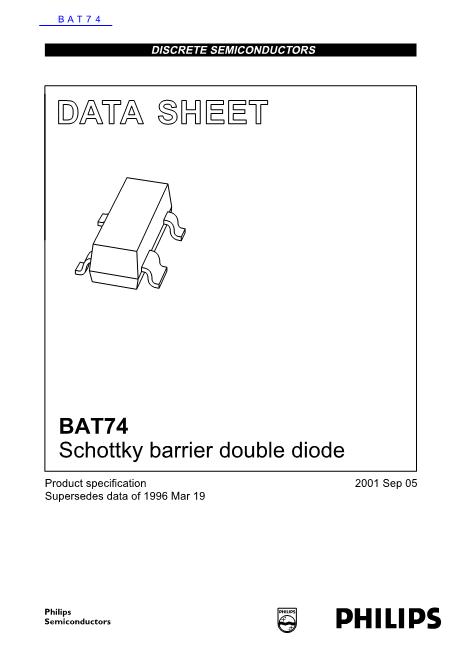 BAT74数据手册封面