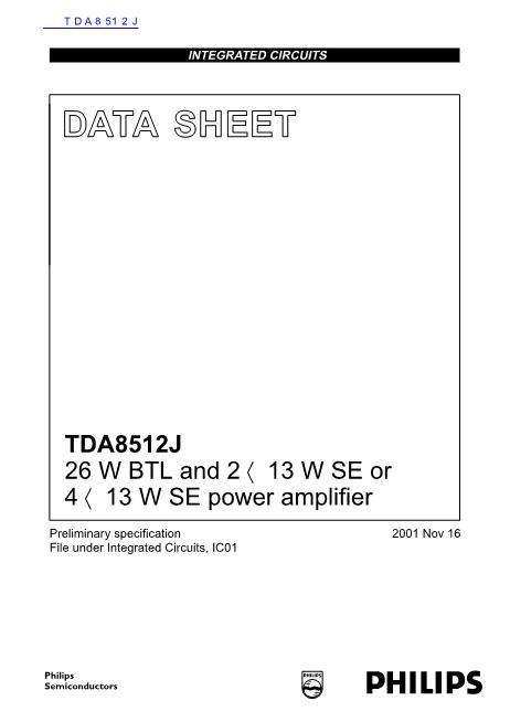 TDA8512J数据手册封面