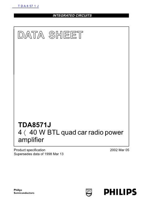 TDA8571J数据手册封面