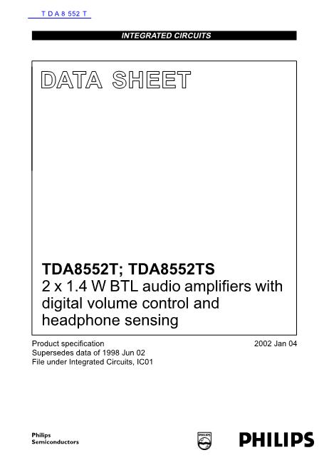 TDA8552T数据手册封面