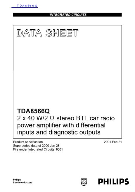 TDA8566Q数据手册封面