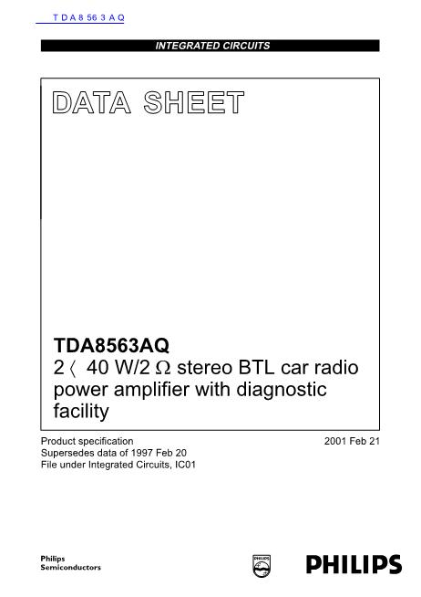 TDA8563AQ数据手册封面
