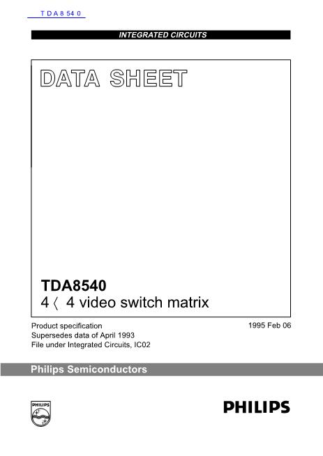 TDA8540数据手册封面