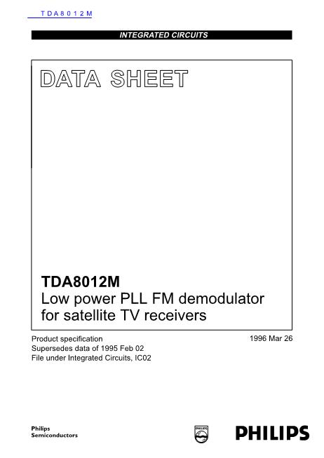 TDA8012M数据手册封面