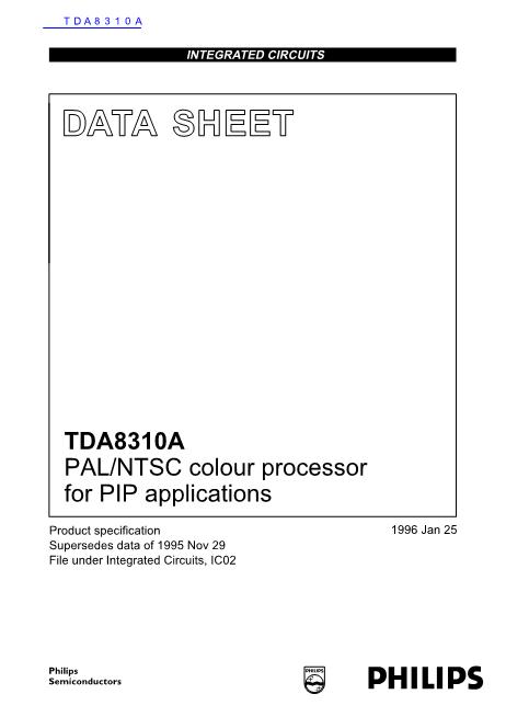 TDA8310A数据手册封面