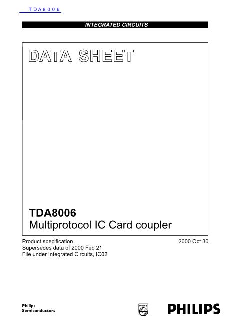 TDA8006数据手册封面