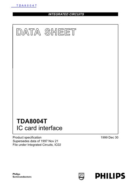 TDA8004T数据手册封面