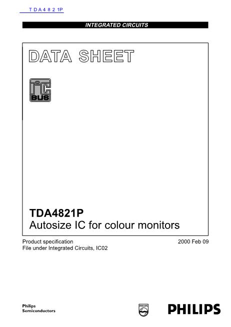 TDA4821P数据手册封面