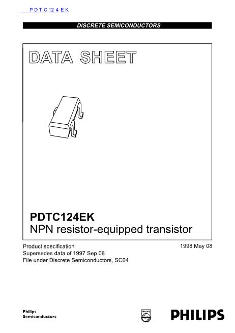 PDTC124EK数据手册封面