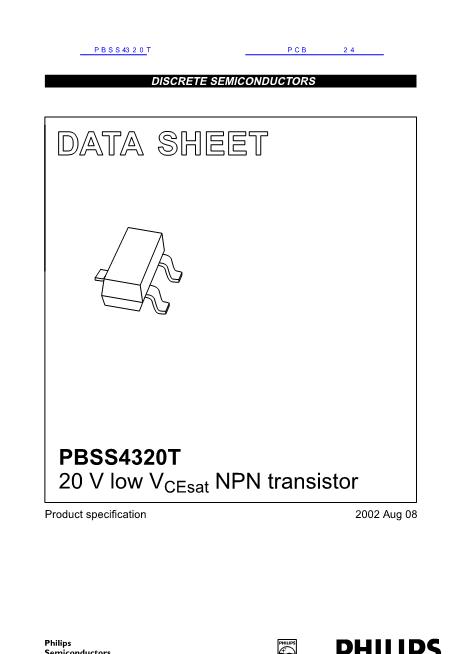 PBSS4320T数据手册封面