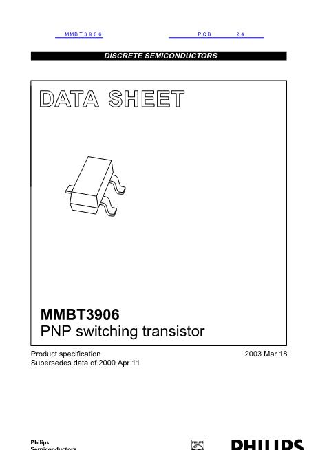 MMBT3906数据手册封面
