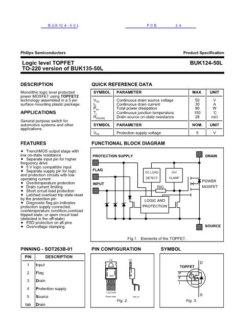 BUK124-50L數(shù)據(jù)手冊(cè)封面