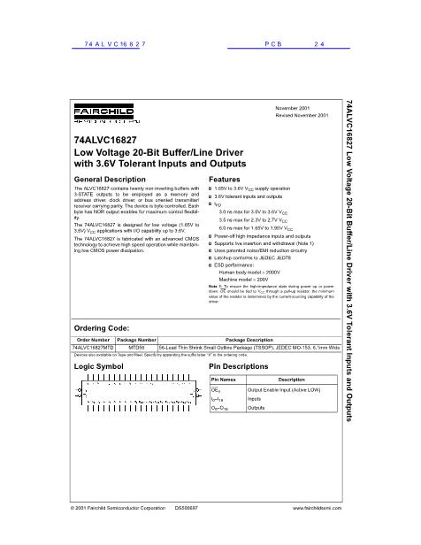 74ALVC16827數(shù)據(jù)手冊封面