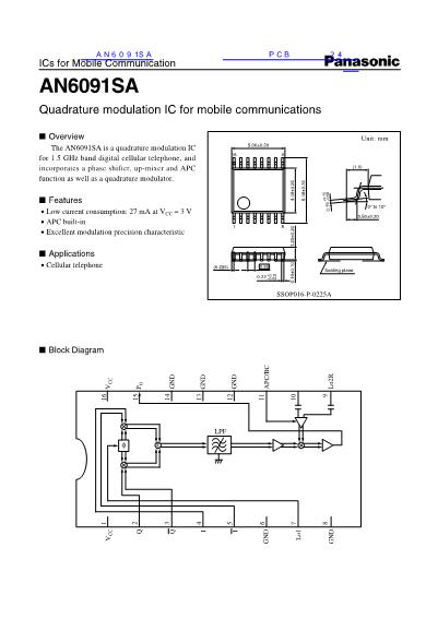 AN6091SA數(shù)據(jù)手冊封面