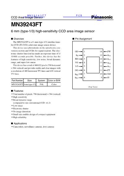 MN39243FT數(shù)據(jù)手冊(cè)封面