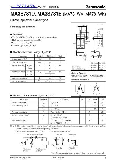 MA781WA數(shù)據(jù)手冊封面