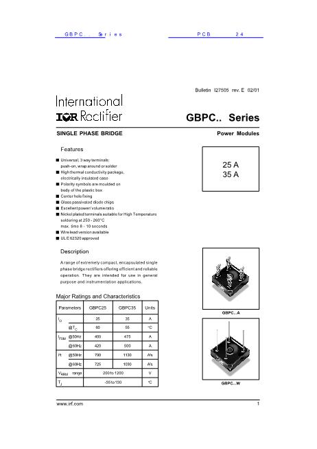 GBPC.. Series数据手册封面