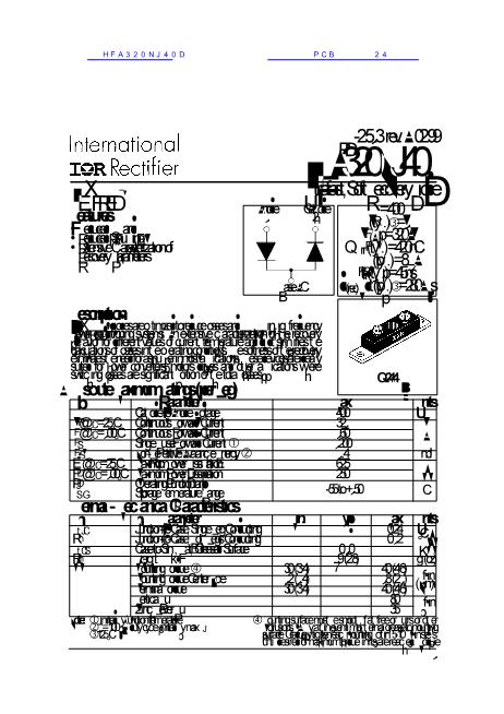 HFA320NJ40D數(shù)據(jù)手冊封面