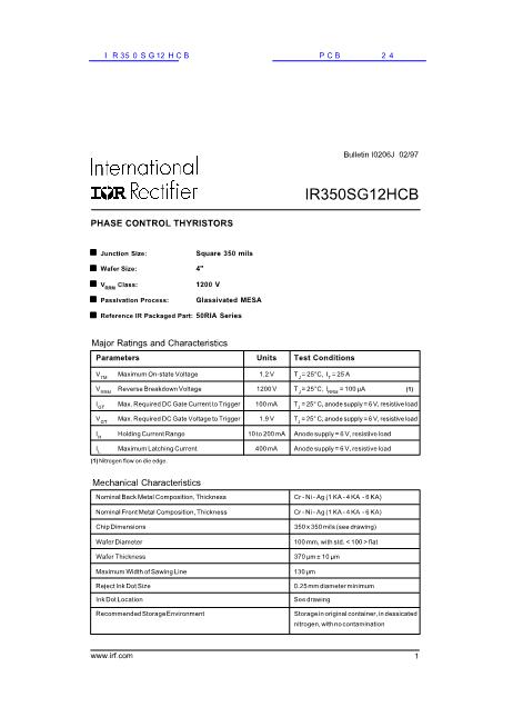 IR350SG12HCB數(shù)據(jù)手冊(cè)封面