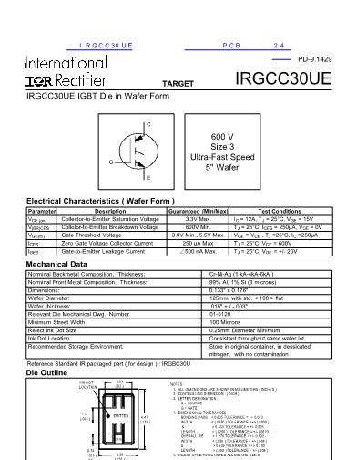 IRGCC30UE數(shù)據(jù)手冊封面