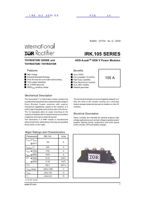 IRK.105 SERIES數(shù)據(jù)手冊封面