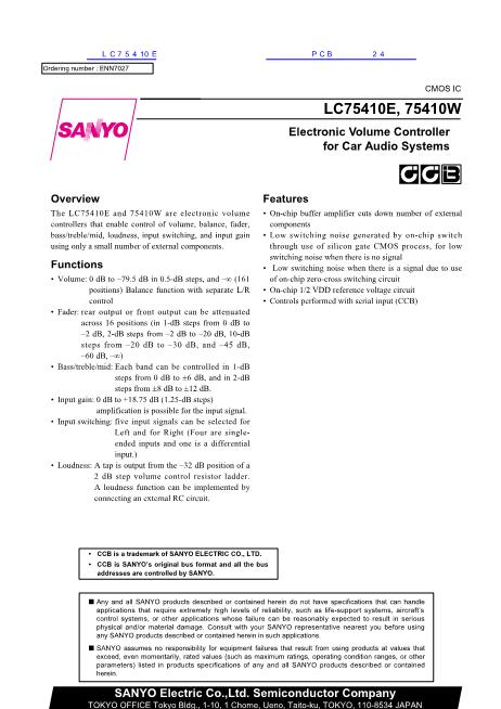 LC75410E數(shù)據(jù)手冊(cè)封面